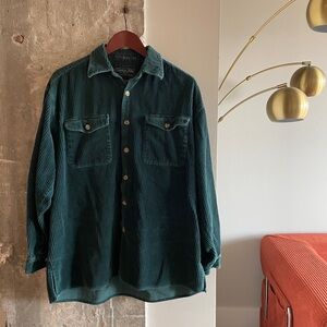 Vintage Green Corduroy Jacket 100% Cotton
